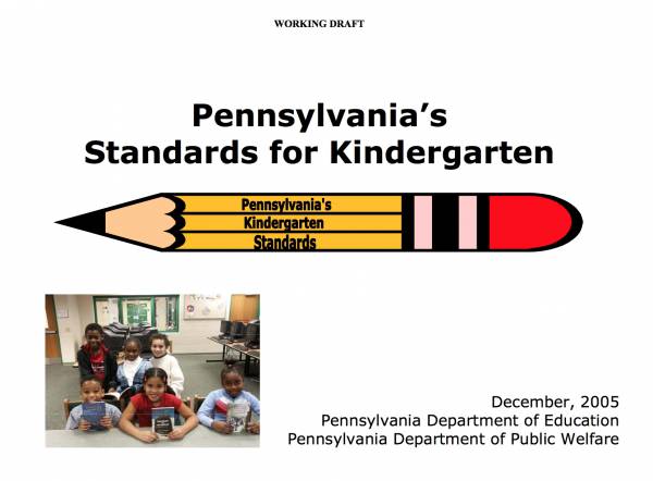 2005 PA Kindergarten Standards