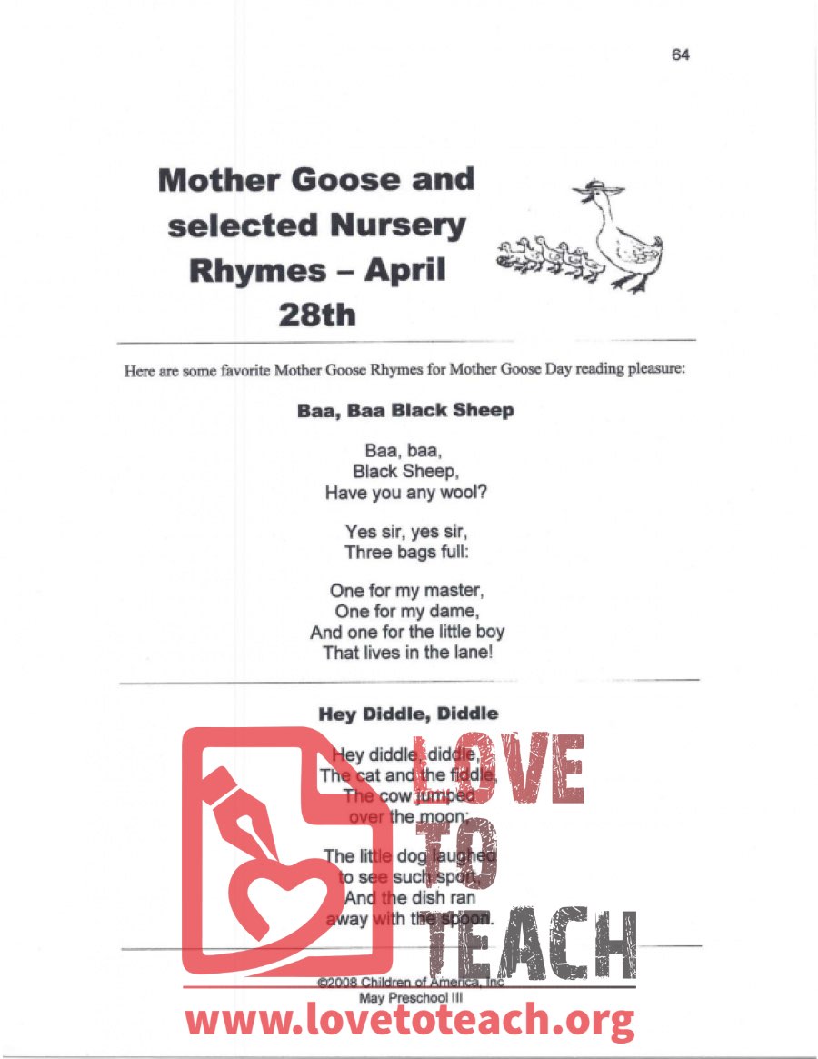 Mother Goose and Selected Nursery Rhymes