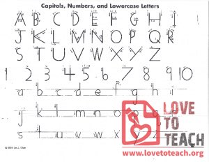 Capitals, Numbers, and Lowercase Letters