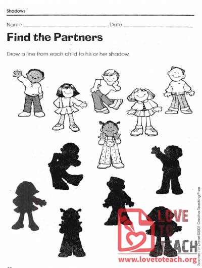 Shadow Matching Worksheets