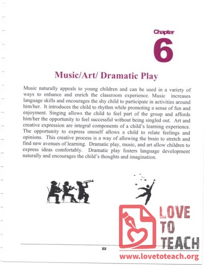 Preschool Handbook - Music Art Dramatic Play