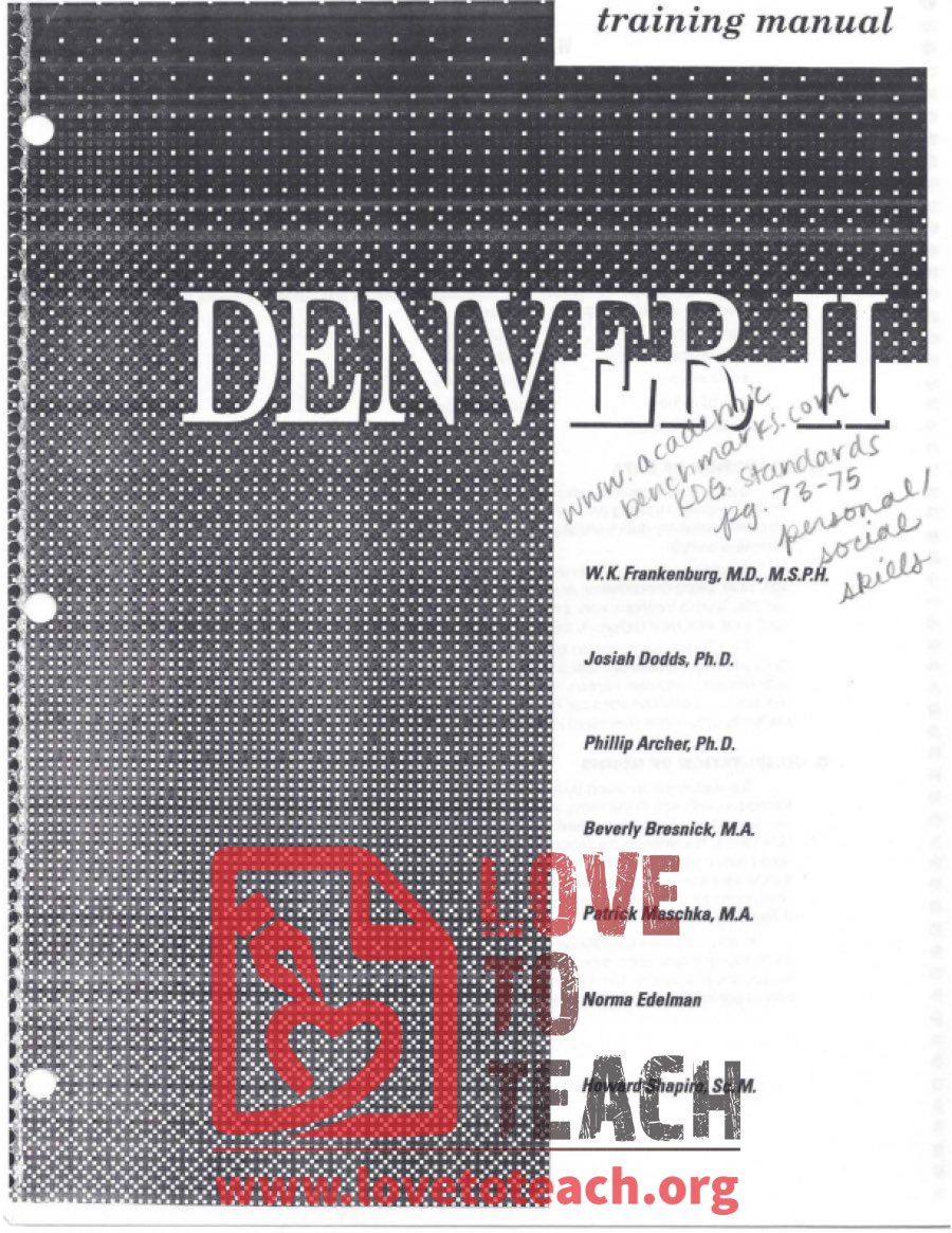 Denver II Training Manual