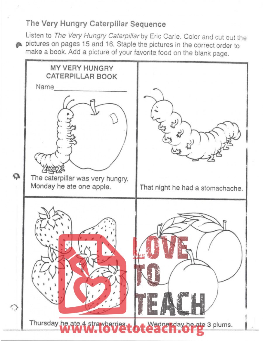 The Very Hungry Caterpillar - Sequence
