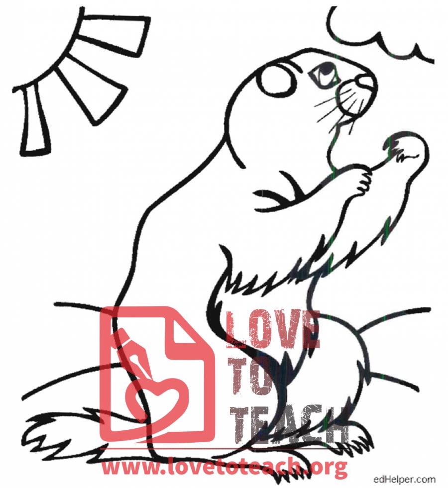 Groundhog Coloring Page