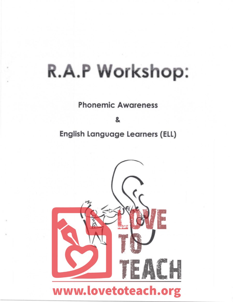 RAP Workshop - Phonemic Awareness