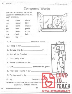 Compound Words - Practice Worksheet