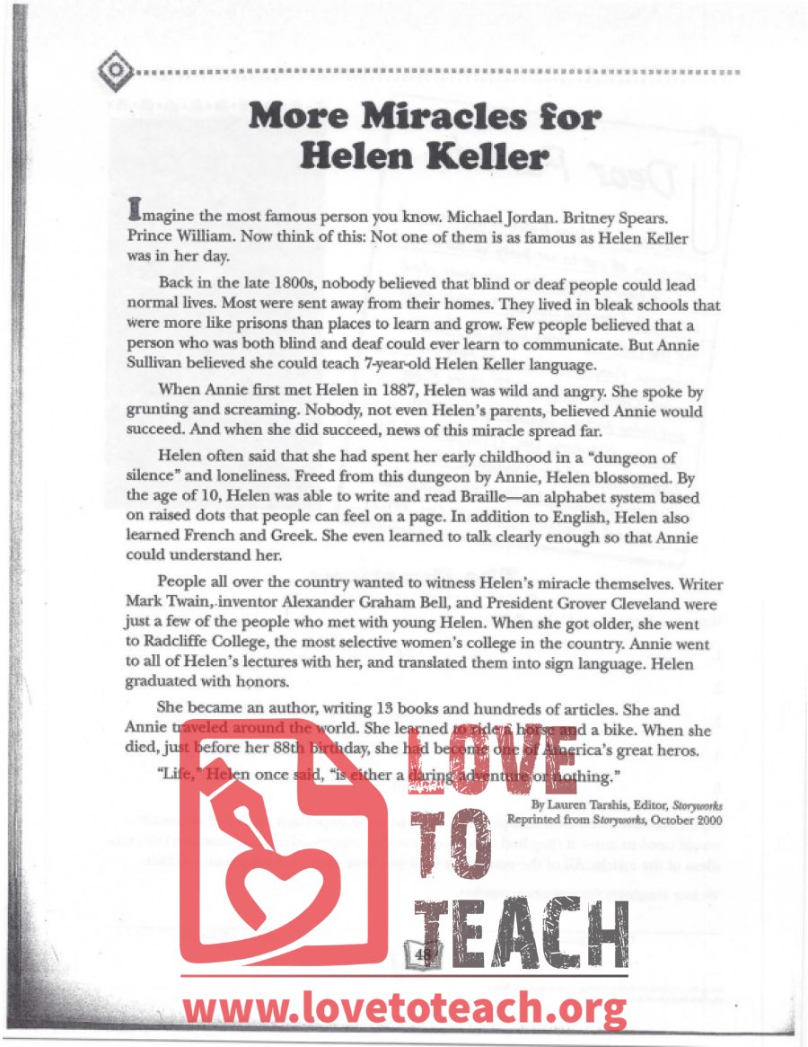 More Miracles for Helen Keller