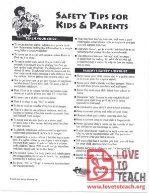 Safety Tips For Kids and Parents