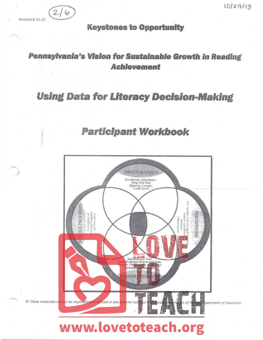 Workbook - Using Data for Literacy Decision-Making