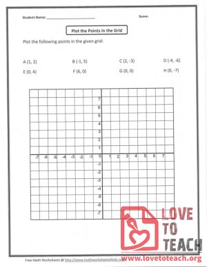 Plot the Points in the Grid - With Answers