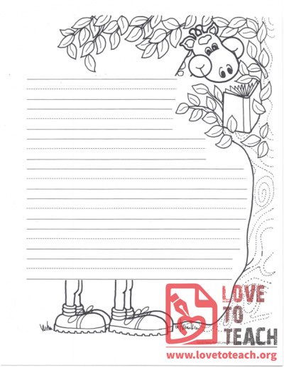 Lined  Writing Paper Elephant