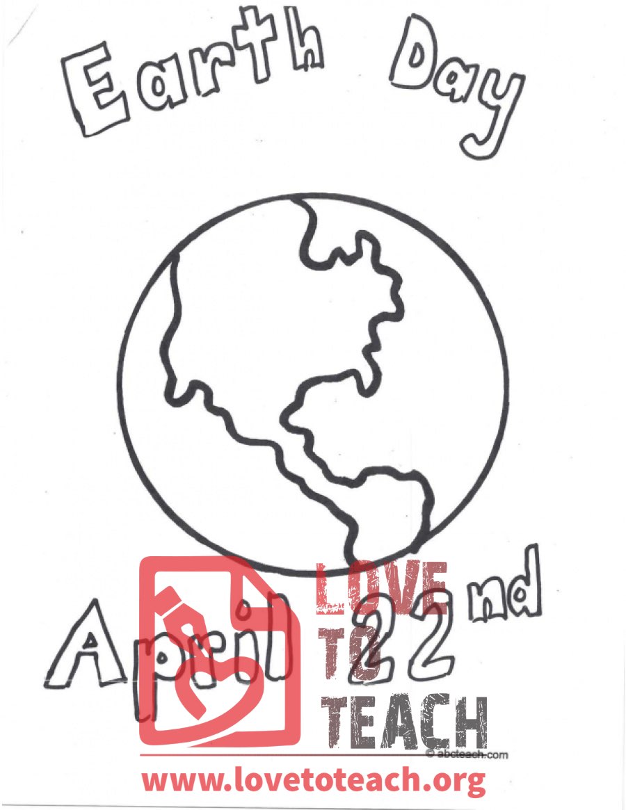 Earth Day - Coloring Worksheet