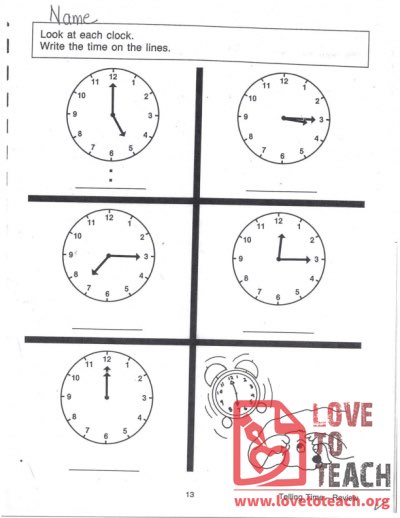 Telling Time: Analog Clock Practice