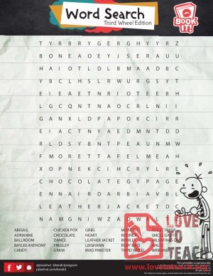 Diary of a Wimpy Kid WordSearch Third Wheel