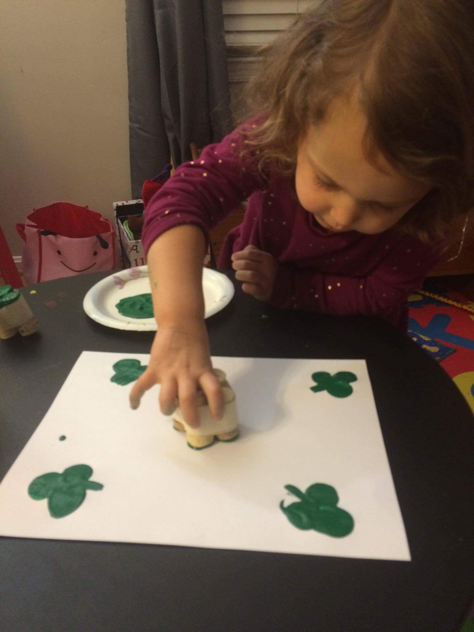 G stamping shamrocks