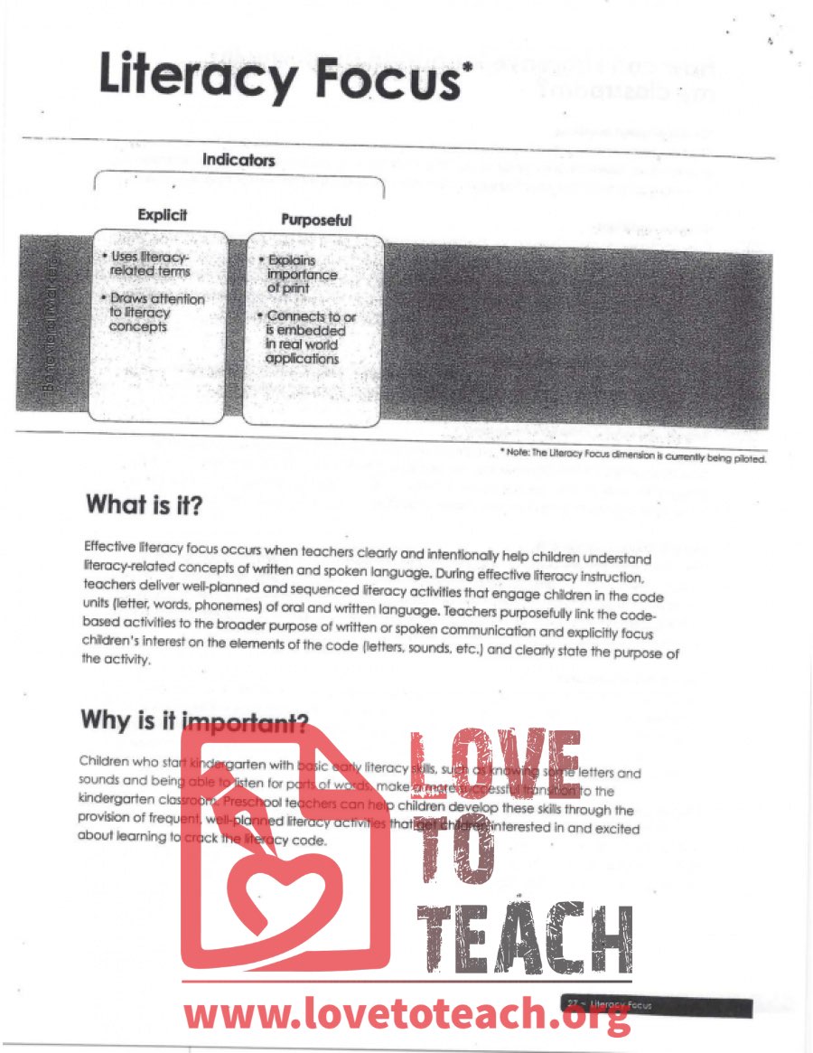 Dimensions - Literacy Focus