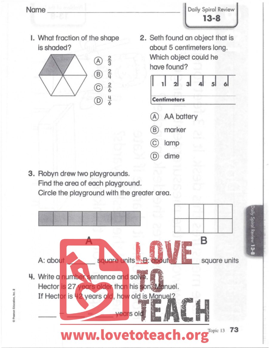 Fractions, Measurement, Area Review