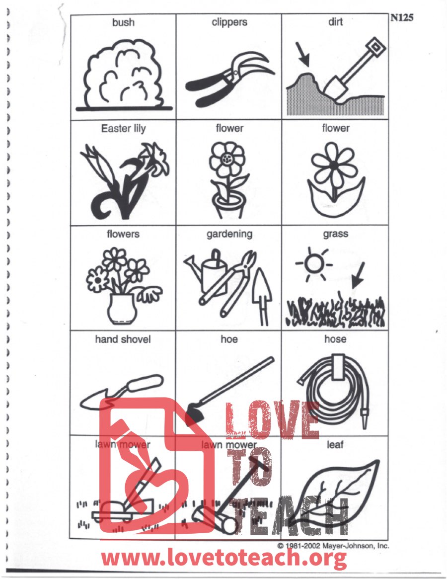 Gardening Tools Worksheet