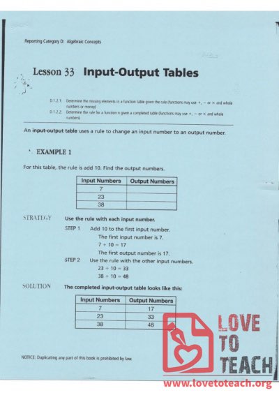 Input and Output Boxes - Concepts