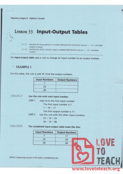 Input and Output Boxes - Concepts