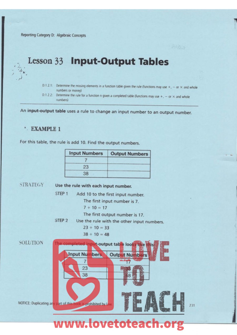 Input and Output Boxes - Concepts