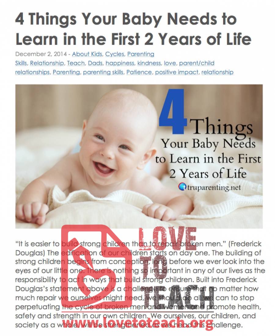 4 Things Your Baby Needs to Learn