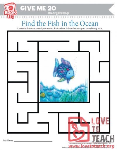 Rainbow fish maze