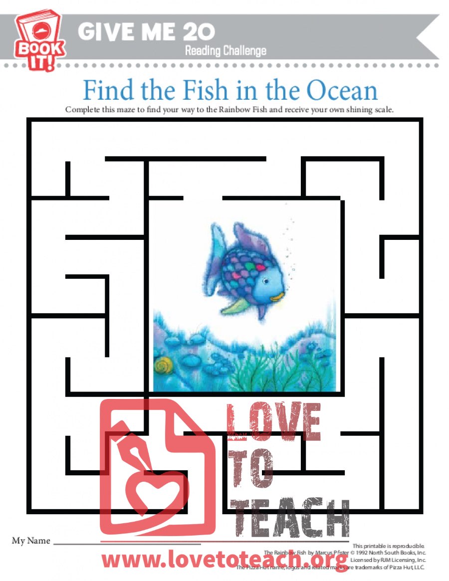 Rainbow fish maze