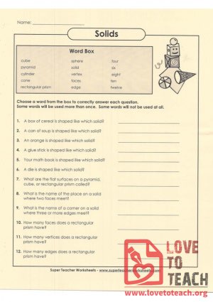 Solids (with Answer Key)
