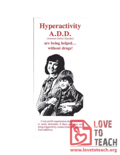 Hyperactivity ADD - Helped Without Drugs