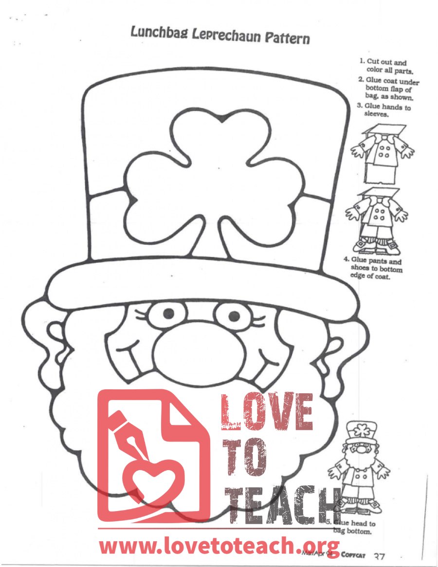 Lunchbag Leprechaun Pattern