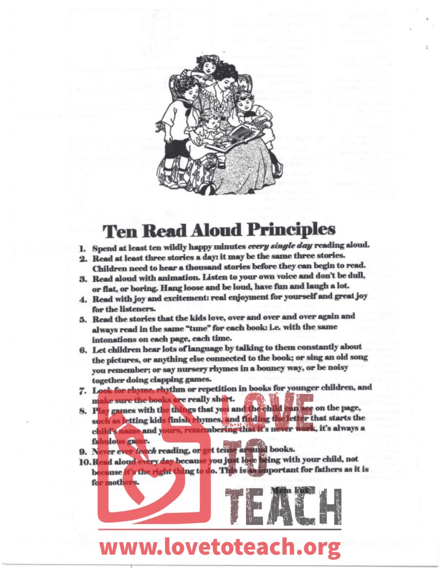 Ten Read Aloud Principles