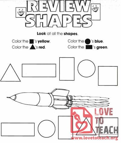 Review Shapes Worksheet