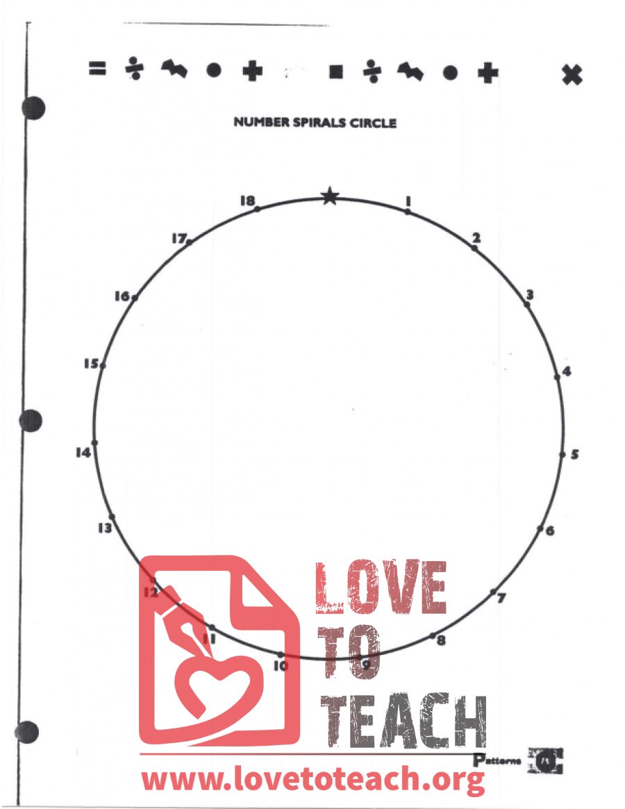 Number Spirals Circle