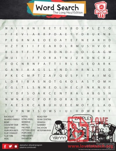 Diary of a Wimpy Kit Word Search Long Haul