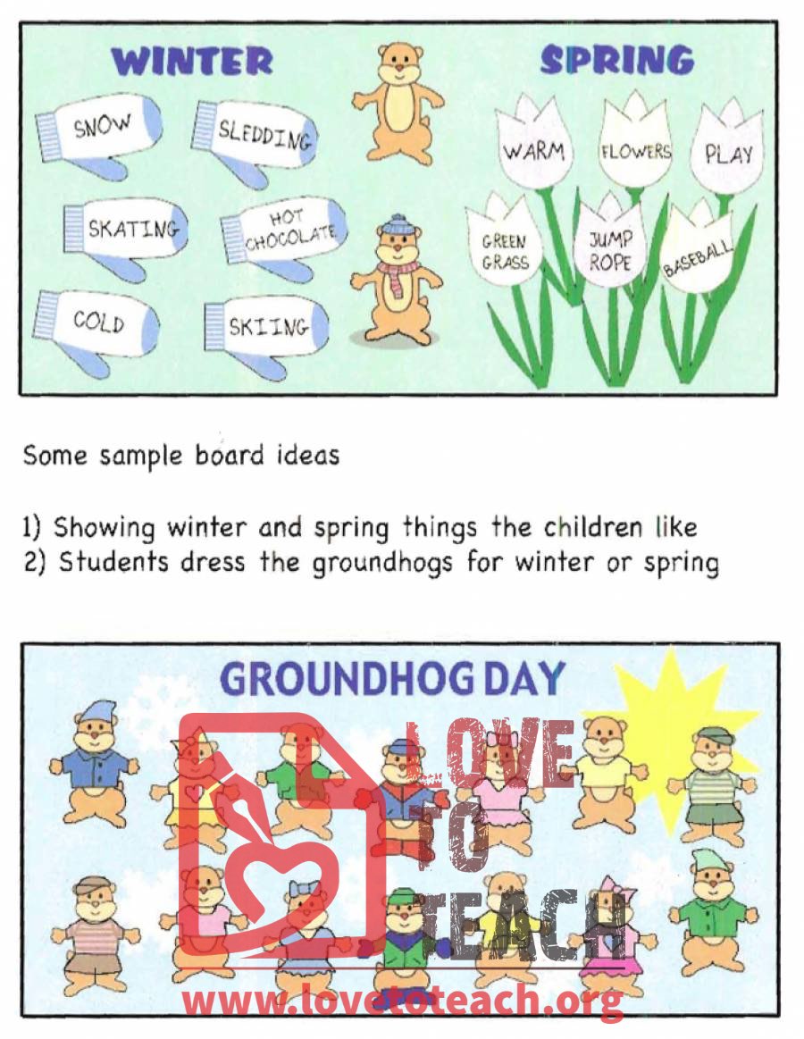 Groundhog Day Bulletin Board Ideas