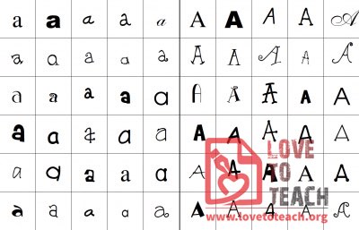 Aa to Zz Fun Fonts Sort