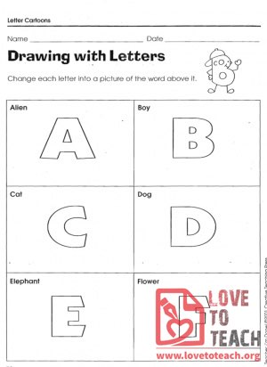 Letter Cartoons