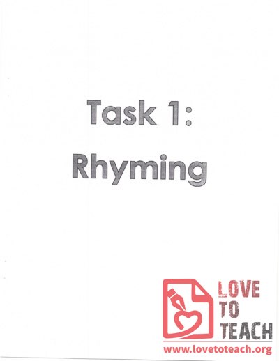 Rhyming Activity Packet