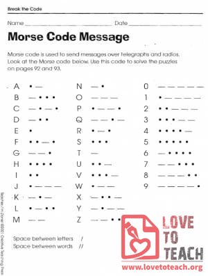 Morse Code Message - Break the Code