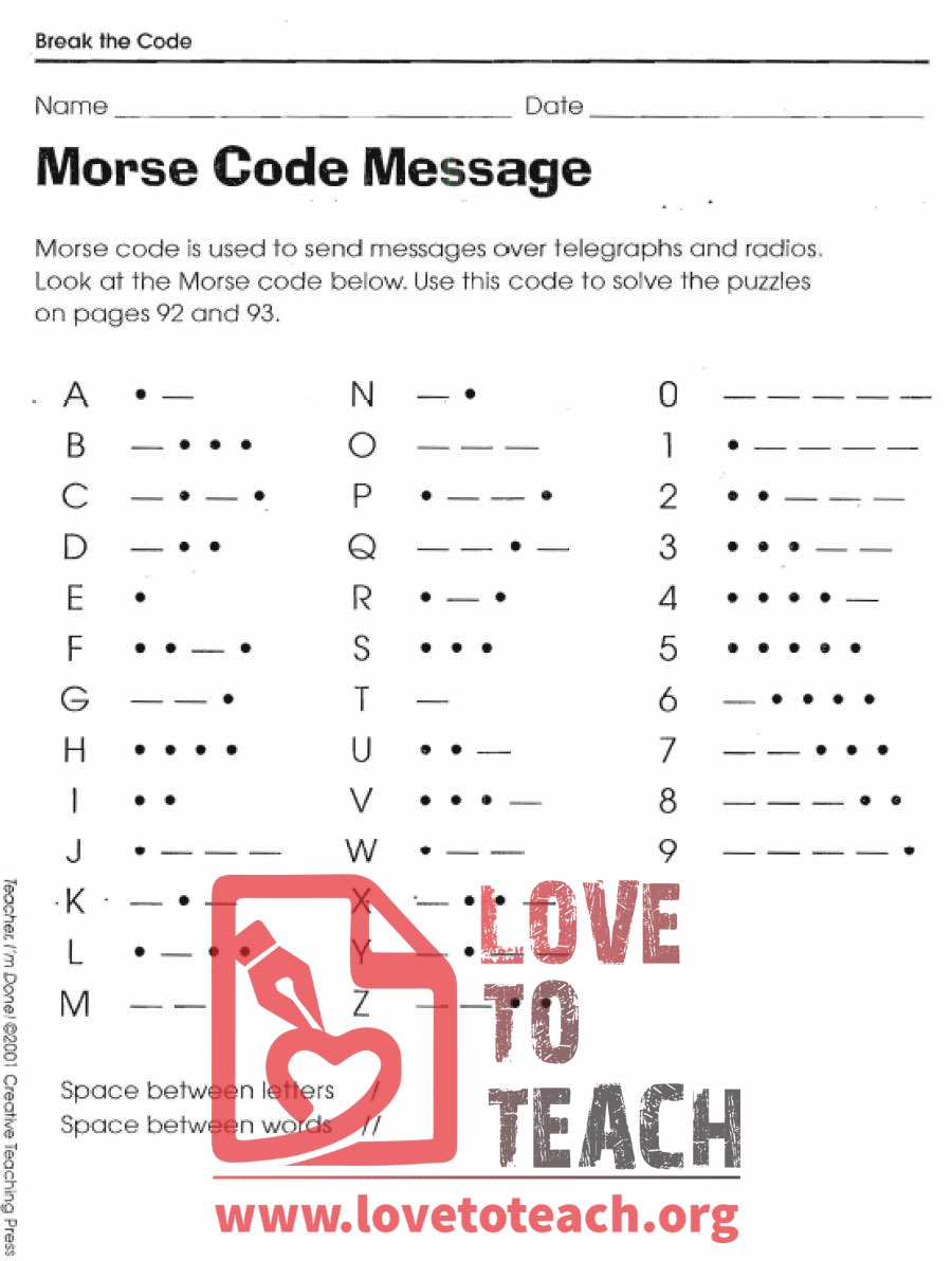 Morse Code Message - Break the Code