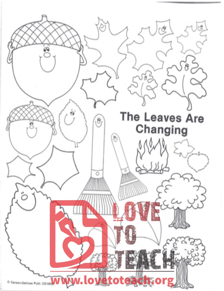 The Leaves Are Changing Coloring Page