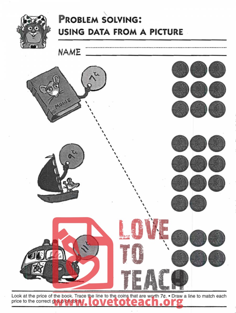 Penny Matching Worksheet