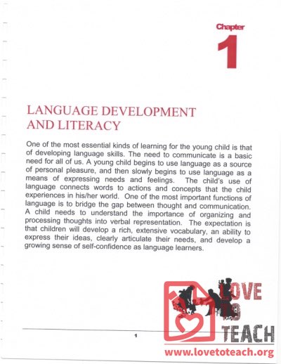 Preschool Handbook - Language Development and Literacy