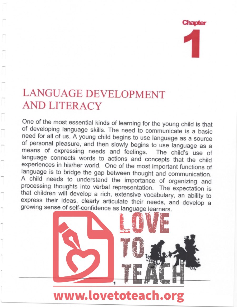 Preschool Handbook - Language Development and Literacy
