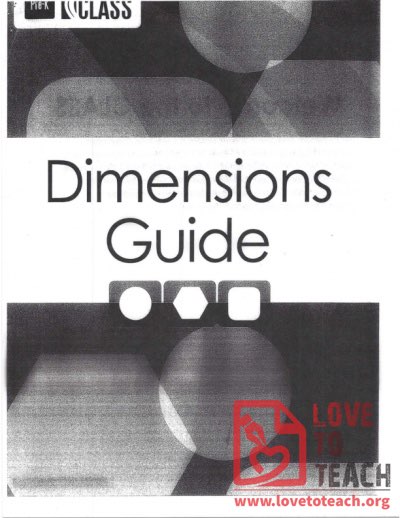 CLASS Dimensions Guide: CLassroom Assessment Scoring System