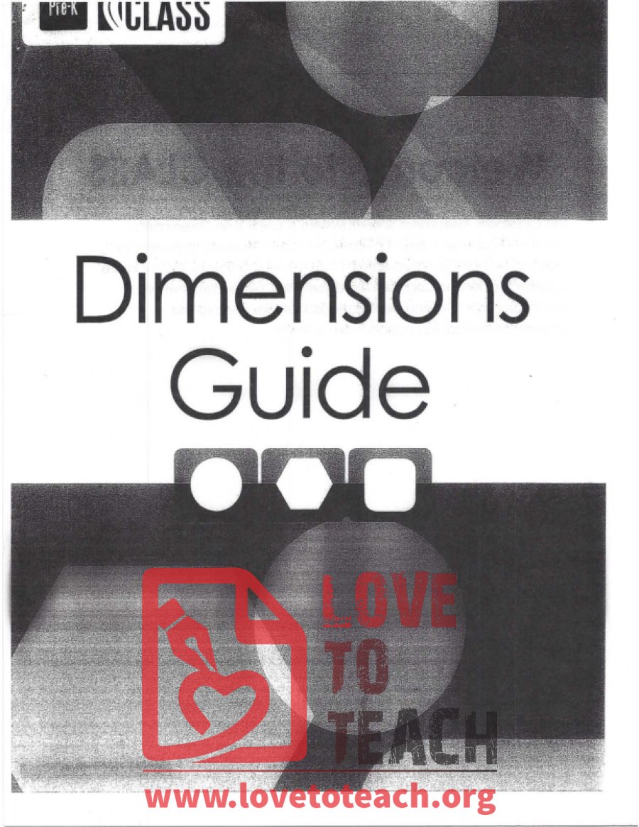 Dimensions Guide - Classroom Assessment Scoring System