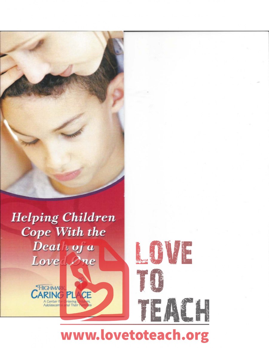 Helping Children Cope With The Death Of A Loved One