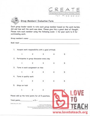 Group Members&#039; Evaluation Form