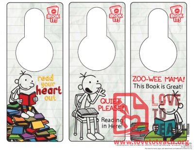 Diary of a Wimpy Kid door hangers